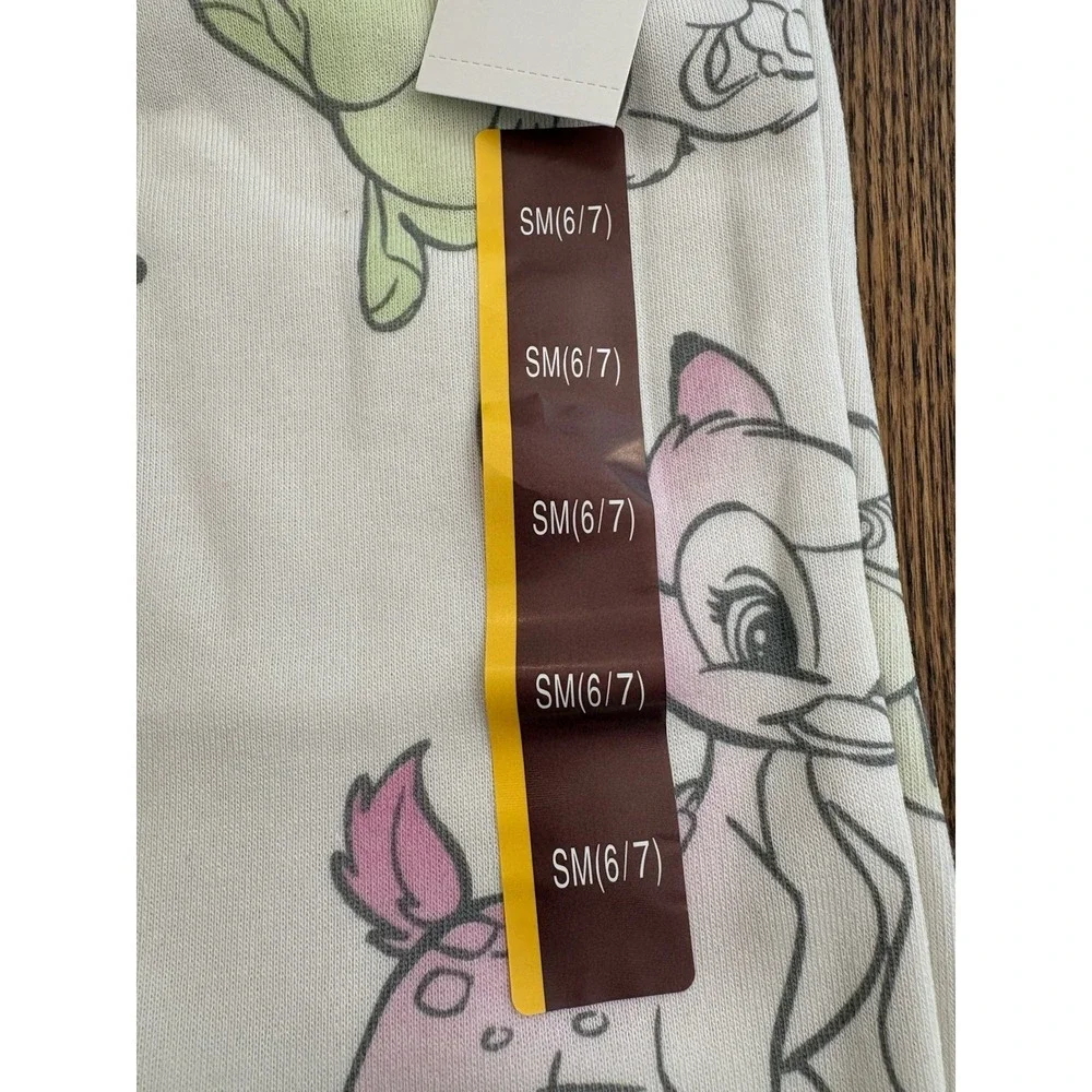 Mad Engine Comfy Collection Disney Girls Bambi Thumper Small 6/7 Sweatpants